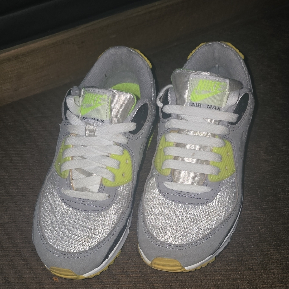 Nike Air Max Gray, Black, and Yellow Sneakers 2019